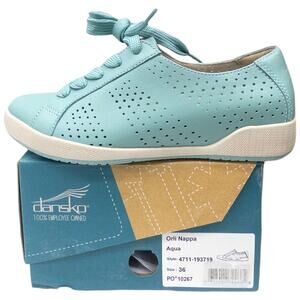 DANSKO Orli Nappa Aqua Sneakers Women's Size 5.5 6  EU 36 Arch Support